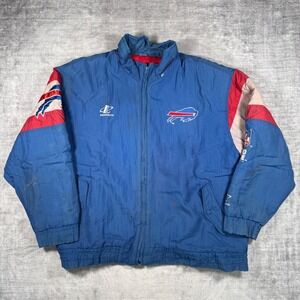 Buffalo Bills Jacket Mens XL Blue Vintage 90s NFL Pro Line Logo Athletics Puffer